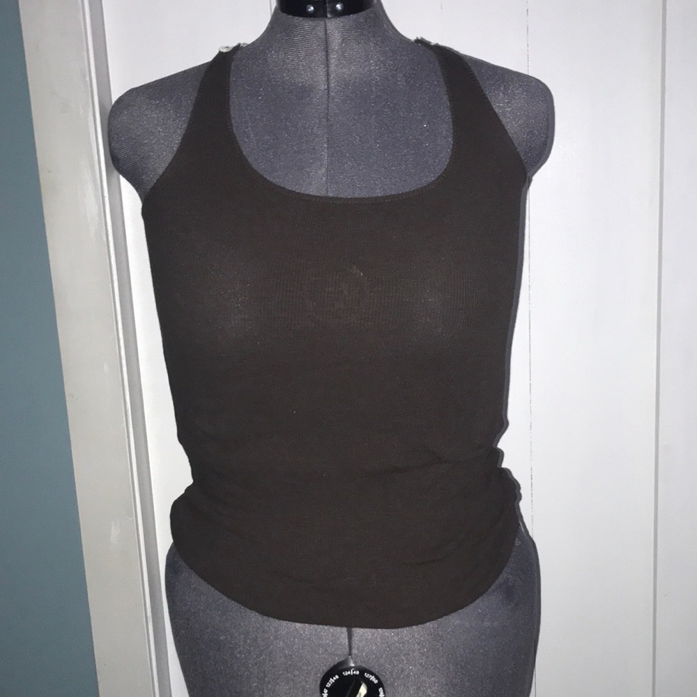 Mudd XXL Brown Lace Back Tank Top
